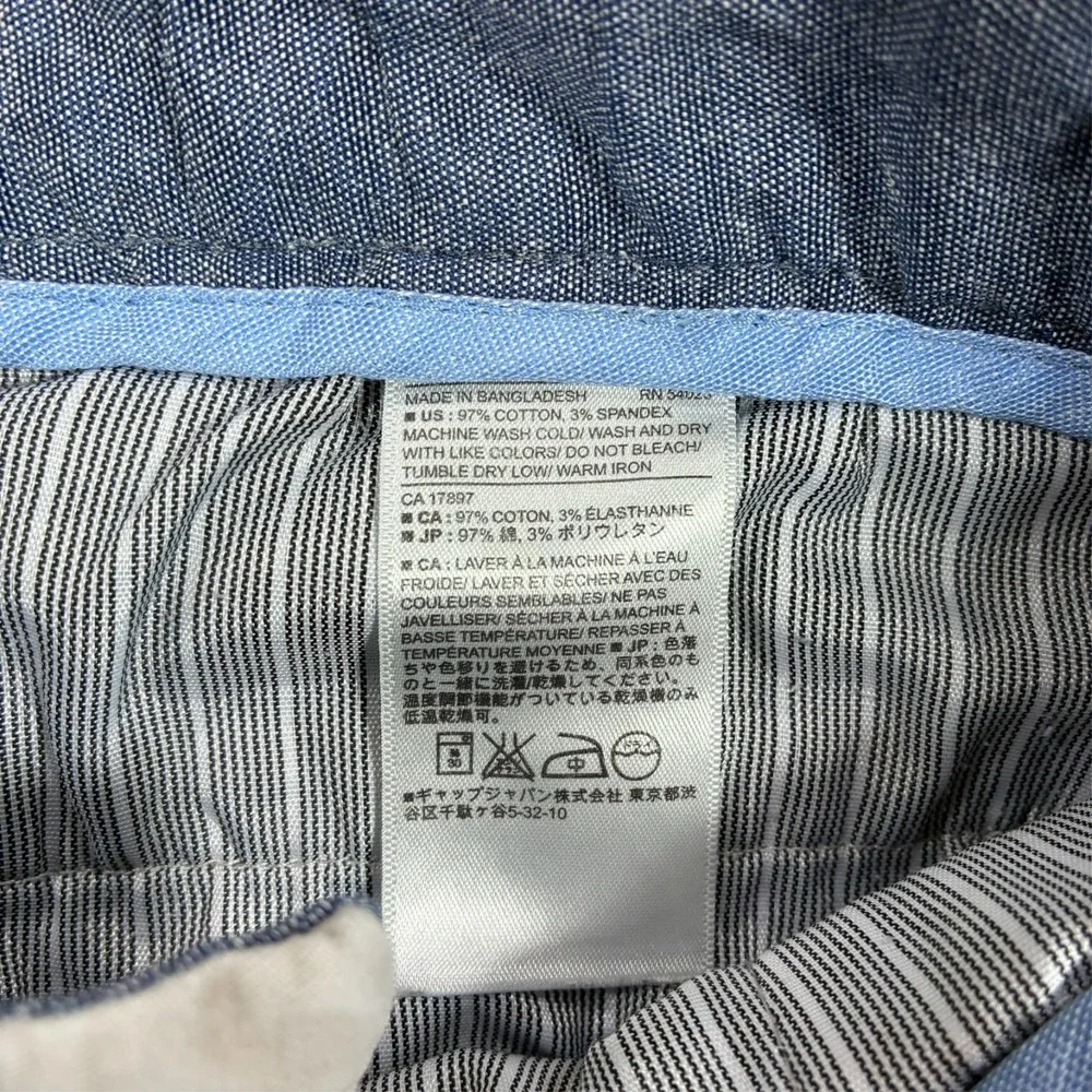 Banana Republic Fulton Skinny Chino Pants Mens Size 32x30 Gray Stretch Casual